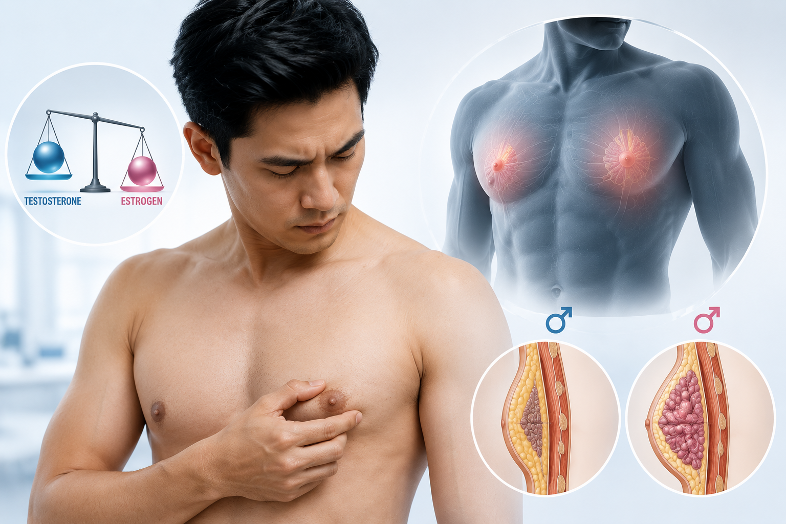 What Is Male Gynecomastia Caused by Excess Estrogen?